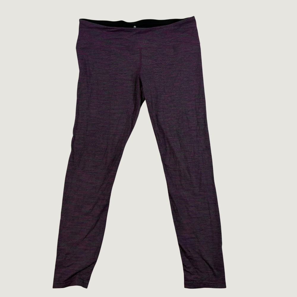 Tuff Athletics Women's XL Leggings Purple Space Dye Heathered Yoga Pants Y3